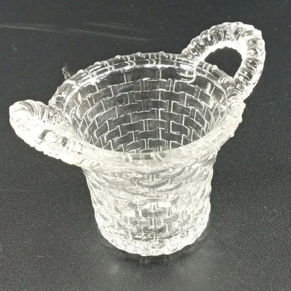 Degenhart Glass Mini Basket Trinket Toothpick Paperweight Vintage - Picture 3 of 6